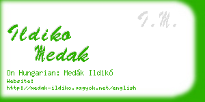 ildiko medak business card